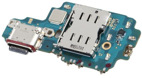 OnlyTech - USB-C-laddningskontakt, SIM-kortläsare, antenn och mikrofon ersättning för Samsung Galaxy S22 Ultra SM-S908U (nordamerikansk version)