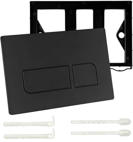 Sifxouped - Placa de accionamiento del inodoro, placa de accionamiento para cisterna, piezas de repuesto compatibles con Geberit Sigma01 UP300 y 320 placa de accionamiento (negro)