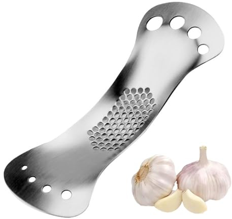 Kawiithn Schiaccia Aglio,Tritatore Ergonomico con 8 Fori Sicuro per Lavastoviglie,Schiacciaaglio a Leva Utensili da Cucina | Per Casa Cucina Preparazione e Cottura Cibi Cipolla