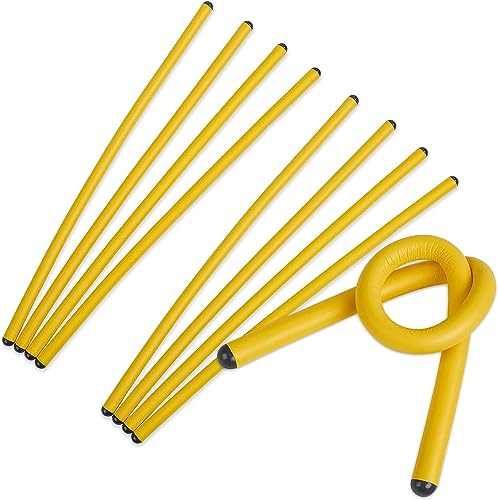 Andalus Twist Rubber Ties, Yellow, 17-Inch Long, Reusable Twist Tie, Holds Up to 110 Pounds (8 Pack)