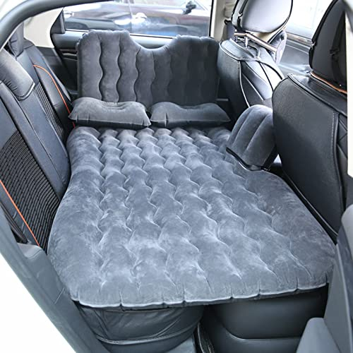 Wakects Auto Matratze, Auto Matratze Kofferraum, Aufblasbare Matratze für Auto, Rücksitz, mit Pumpe, Reisematratze, für Ruhe, Schlaf, Campingausflüge, Schwarz