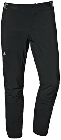 Schöffel Herren Hybrid Pants Tree Run M, regenfeste, Winddichte MTB Hose mit 4-Wege-Stretch, robuste Fahrradhose mit Belüftungsreißverschlüssen, atmungsaktive Outdoor Hose, schwarz, 50