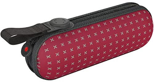 Knirps X1 Super Mini Taschenschirm 2Cross mit ecorepel-Technologie - red