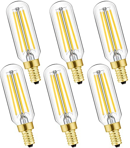 LVYE Dimmable T6 LED Bulbs 8W E12 Edison Light Bulbs Soft White 3000K Candelabra Incandescent Bulbs 100 Watt Equivalent Vintage LED Filament Edison Candle Bulb with Decorative,800lm, 6Pack.