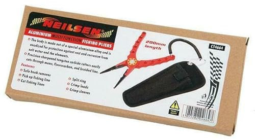 Neilsen, Aluminium Coarse Sea Fishing Pliers Hook Removal Line Cutting Crimping (CT4664)
