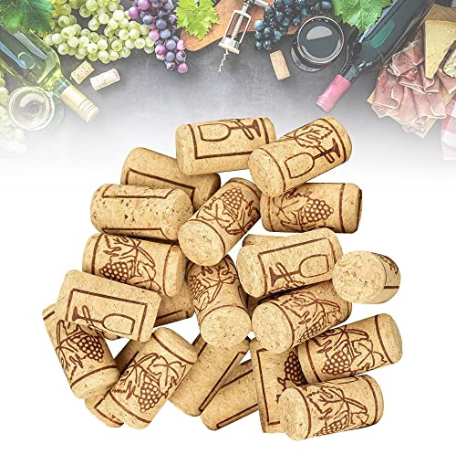 Skytowards 100 PCS Tapones de Corcho Cónicos Natural para Vino Tinto, Manualidades y Decoración (21 * 40mm)