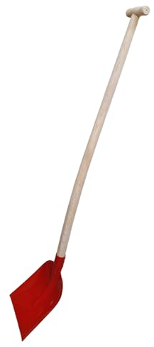 Gartenschaufel Emsländer Holländer Frankfurter Holsteiner BAU Schaufel Sandschaufel Rund Flach Spitz Schaufel Schüppe Schippe (Holsteiner Schaufel rot mit Esche Stiel und T-Griff)