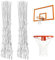 Asfrode 2 Stück Basketballnetz, Professionelles Standardgröße 12 Hooks Basketball Netze, Hochleistungs Anti-Peitschen Basketball Ersatznetz, Wetterfest Ersatznetz für Innen, Draußen