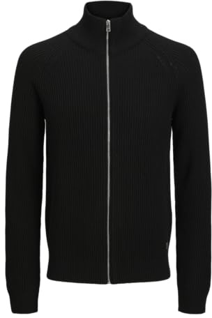 Jack & Jones Jjpannel Aw25 Cardigan en Tricot zippé pour Homme, Noir, S