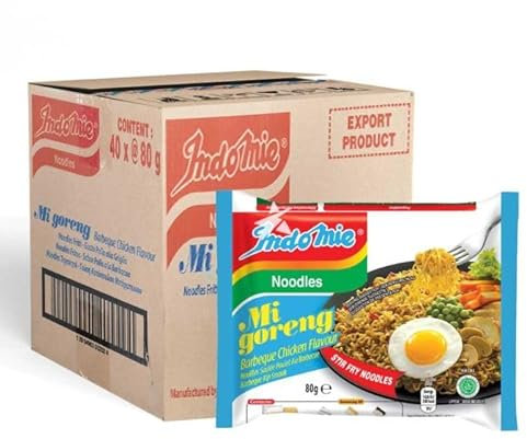Mi Goreng BBQ Chicken Instant Noodles - 80g (Pack of 40) | Flavorful & Quick Meal Solution | Ready in Minutes | Versatile Use | Authentic Taste | Convenient & Quick