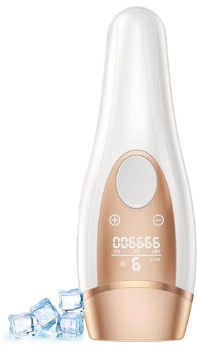 Epilatore Luce Pulsata con Funzione, 9 Livelli di Energia, 999,900 Flashes Luce Pulsata IPL per, Corpo, Ascelle, Bikini