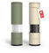 LARS NYSØM Salz und Pfeffer Mühle 2er Set Manuell mit einstellbarem Keramik-Mahlwerk von grob bis fein I Design Gewürzmühlenset (2 Stück) (Green/Beige)