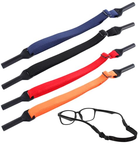 4 Pièces Cordon Lunettes Enfant,Cordons Lunette Sport Soleil Attache Elastique Sangle Femme de Glasses Homme Réglable Queue Réglables Sans Ajustable Cord Universelle,pour Adulte Enfants Strap Eyeglass