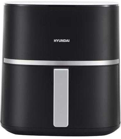 Hyundai Freidora de Aire sin Aceite 5,5 Litros, Air Fryer HAF5500D. 1600 W, 10 Programas, Negro