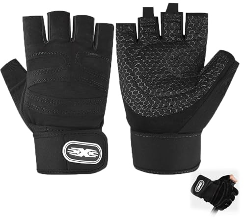 1 Pair Gants de Fitness, Gants MusculationGants de Gymnastique Respirants et Antidérapants Forte Adhérence Accessoires D'entraînement pour Entraînements Gym Cyclisme Halterophilie Le Fitness l'exerci