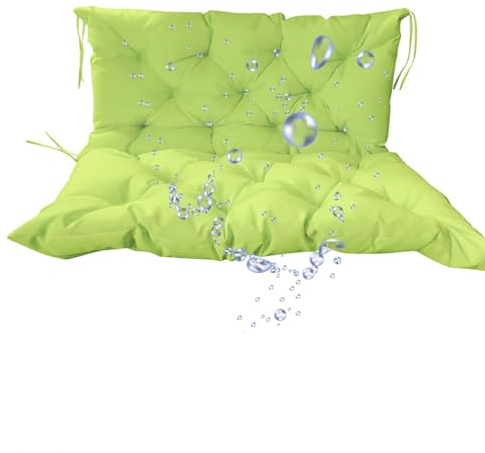 Cojín de jardín para exteriores, 100 x 100 cm, cómodo cojín para banco y respaldo para muebles de jardín, perfecto para columpios y asientos de patio de Hollywood
