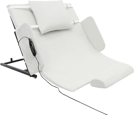 Dettchan Bianco Elettrico Schienale Regolabile Letto Letto Letto con Schienale Elettrico Regolabile Addizionale per Letto Singolo, Letto King Size, Pavimenti Soggiorno 120 x 97 x 73 cm