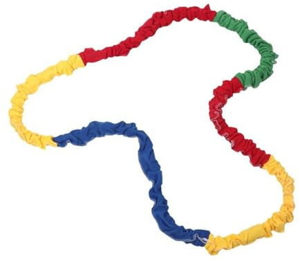 YIGZYCN Rainbow Stretch Rope For Team Building & Kids Fitness Sensory Training Band For Family Outdoor Activities Kindergarten Physical Training Equipment