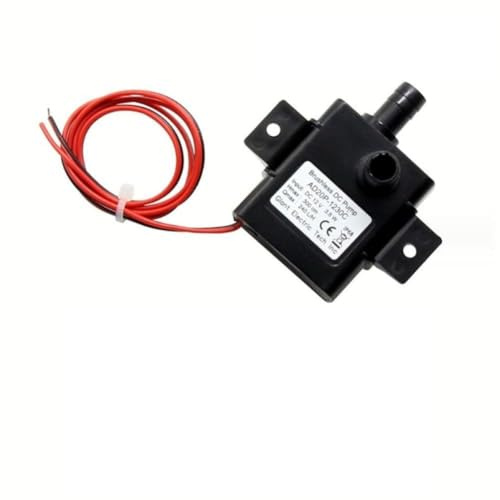 Kivivaka Bomba de agua silenciosa sin escobillas CC 3.6W 12V 240L/H sumergible de bajo ruido para acuario, fuente de piscina, color negro