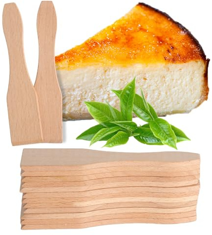 TMZELOA 12 pezzi spatola raclette legno 130mm in faggio naturale per formaggio fuso, raschietto raclette che non graffia padelle antiaderenti, accessori raclette per mini padella e cucina