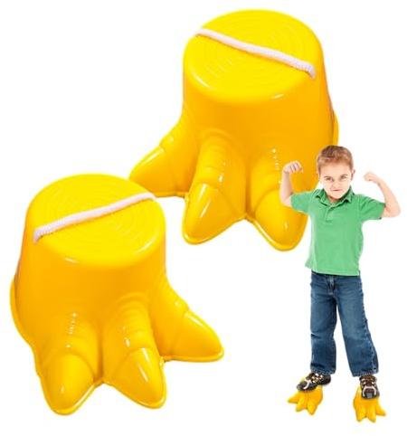 Dinosaurier-Würfelder – 2 Walking-Stelzen mit großen Füßen | Laufstelzen, sensorische Integrationstrainingsausrüstung mit Seil in zufälliger Farbe für Studenten, Kinder, Spiele