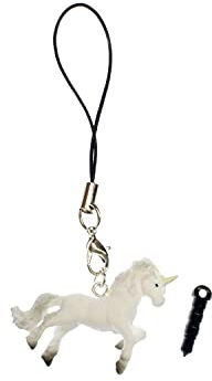 Miniblings Einhorn Handyanhänger Pferd Handyschmuck Märchen Fantasy Kinder weiß- Handmade Modeschmuck I Anhänger Handyschmuck Schlüsselanhänger
