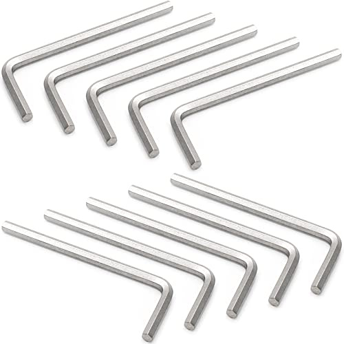 Litoexpe 10 Pieces 5/32 Hex Key Wrench, L Shape Allen Wrench, Chrome Vanadium Steel