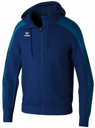 Erima Veste d'entraînement EVO STAR avec capuche (1032411) Homme, new navy/mykonos blue, XL