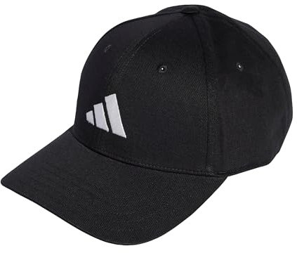 adidas Unisex Baseball Cap Cotton New Logo, Black/White, S
