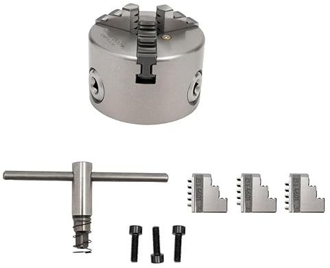 Mandrin pour tour à 3 mors - En métal - Pour tour - Diamètre : 125 mm