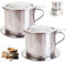 Comebachome Cafetera Vietnamita de Acero Inoxidable, 2 PPCS, Juego de Goteo de Café con Tapa, Bandeja, Filtro, Mango, 100 ml, Plateado
