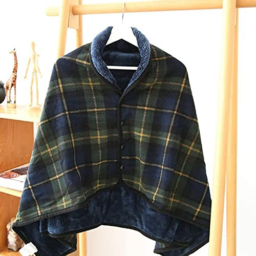 WDWDW Manta para Silla de Ruedas portátil y Gruesa, con Botones, Muy Suave y Ligera, para el hogar, la Oficina, la Escuela y Viajes