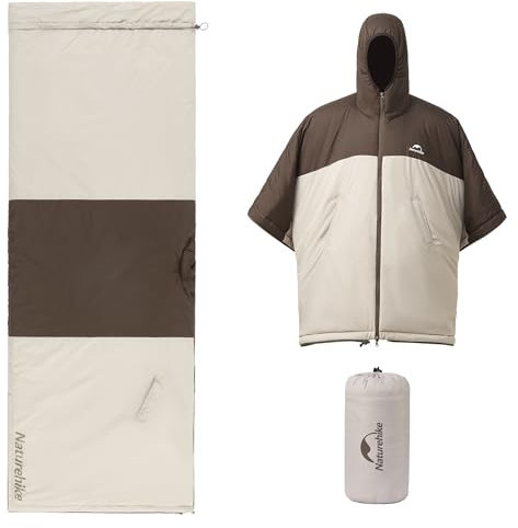 Naturehike Sac de Couchage Multifonction en Coton pour Adultes, Sac de Couchage Poncho, imperméable et Coupe-Vent, Parfait pour Le Camping, Les Voyages et Les activités de Plein air