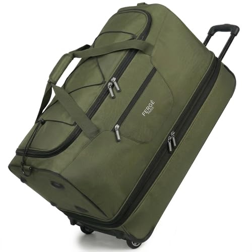 FERGÉ XL Grand Sac de Voyage à roulettes, Extensible et avec Compartiment à Chaussures - Trolley avec Sangles de Serrage, Sac de Voyage Souple, Sac de Week-End Paris