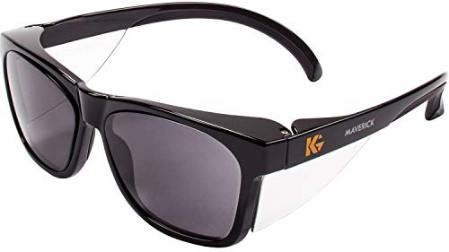 KLEENGUARD KCC49311, Maverick Safety Eyewear, 1 / Each, Smoke Gray Body,Smoke Lens,Black Frame