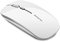 Uiosmuph Q5 Kabellos Maus, Wiederaufladbar Funkmaus 2.4G Leise Funkmaus Ultra Dünn Wireless Computermaus 1600 DPI Mit Mäuse mit USB Empfänger Typ C für Laptop, PC, Linux (Weiß)