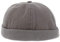 SHIPITNOW Graue Herren Dockermütze, Dockercap - Kurze und Leichte Mütze 100% Baumwolle - Runde Einfache und Klassische Hafenmütze ohne Marke - Einheitsgröße Seemannshut Beanie Klettverschluß