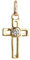 NKlaus Tauf Kreuz Kettenanhänger 333 Gold Gelbgold Kruzifix 8 Karat Goldkreuz 16x9,5mm 8003