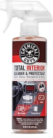 Chemical Guys Total Interior Cleaner & Protectant - Black Cherry, Car Cleaning Spray, Cleans and Protects Leather, Vinyl, Plastic, Rubber, and Glass, Safe for Trucks, SUVs, Jeeps, RVs & More - 16 oz