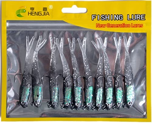 Shop of Wonder MathoX 10 Soft Bait Gummifische mit 5gr Jigkopf und Haken │ Zander Hecht │ 7cm