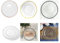 H Homedelight1234 Delight Design Glass Charger Plate Black/Gold, Silver & Rose Gold Rim Decorative Wedding Dinner Plate mats (Gold, Pack of 6)