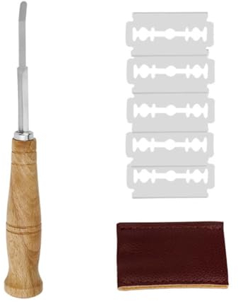 JSKWIKE Taglierina per Pane Bread Lame con 4 Lame Coltello da Panettiere, Coltello per Segnare, per Cuocere, Intagliare Modelli di Pane Crudo