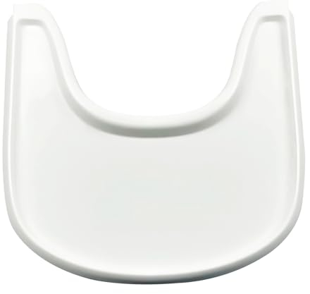 High Chair Tray Compatible with Stokke Tripp Trapp Chair with Smooth Surface and Strong Suction - Made from Food Safe Plastic (BPA BPS BPF Lead and Phthalate Free) - White