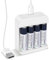 Rechargeable Lithium Batteries AA 4-Pack with Charger, 3600mWh High Capacity 1.5V AA Batteries for Blink Camera