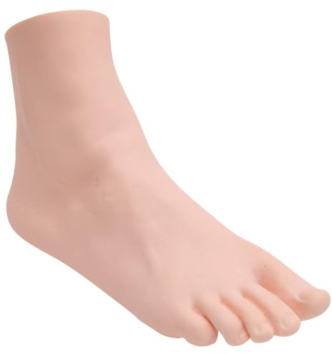 Piede di manichino realistico in PVC, grandezza naturale, modello femminile per pittura, insegnamento, arte, disegno, schizzi, gioielli, esposizione – piede destro, 22,5 cm