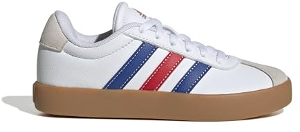 adidas Unisex niños VL Court 3.0 Shoes, FTWR White/Team Royal Blue/Better Scarlet, 32 EU