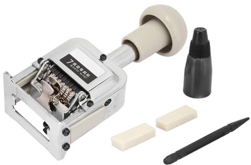 Máquina Numeradora Automática de Sellos de Numeración, 7 Dígitos, Sellos P con Mano de Obra Fina y Construcción de Precisión, Kits de Impresión, Máquina Numeradora, Equipo de