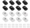 16 Pcs Petite Roulettes pour Meubles Demenagement, Mini Roulettes Pivotantes Auto-adhésives à 360 Degrés, Roulette pour Meubles Lourd Appareils de Cuisine Boîtes de Rangement Poubelles (Blanc, Noir)