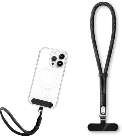 svpfuo Cuerda para Movil, Cordon para Movil, Cordon Movil, Correa de Muñeca para Teléfono Móvil, Ajustable, con Bloqueo Automático, Adecuado para Todos los Teléfonos Inteligentes lon Funda Protectora
