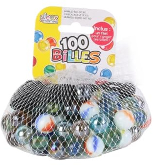 AltoBuy Sac de 100 Billes Multicolores en Verre